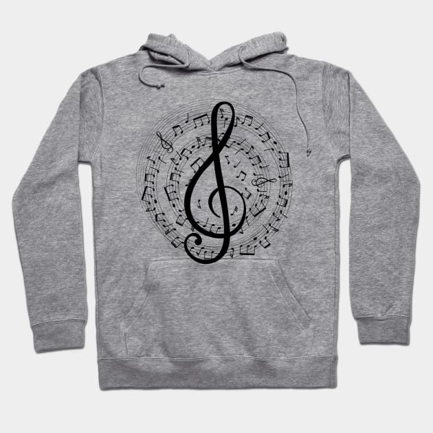 Treble Clef Hoodie by nwsoulacademy